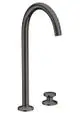 AXOR-HG-AXOR-One-2-Loch-Waschtischmischer-Select-260-mit-Push-Open-Ablaufgarnitur-Brushed-Black-Chrome-48060340 gallery number 1